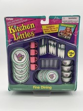 Tyco Kitchen Littles Fine Dining Dinnerware Set 1995 Factory Sealed New