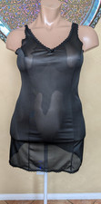 Vintage Warner's Perfect Measure Black Lacy Full Slip Dress Women  s Size 38