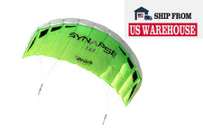 Prism Synapse Dual-Line Parafoil Kite for Beginners, Kids  Adults Fun, Cilantro