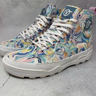 VANS Sentry WC Swirl Pastel High Top Shoes Sneakers Women's Sz 9 Mens Sz 7.5