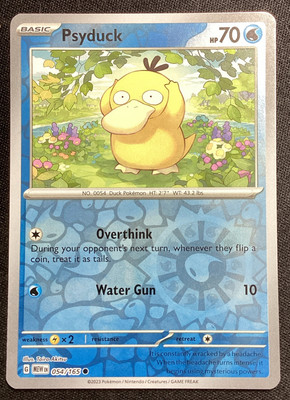 Psyduck 054/165 Sv: Scarlet & Violet 151 Reverse Holo Pokemon Card Gen 1