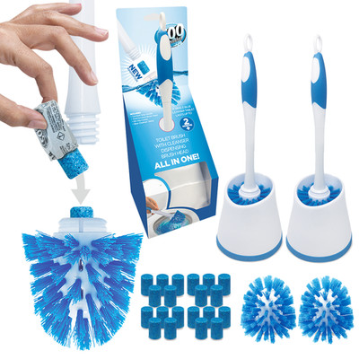 Toilet Brush & Wand, Dispenses Cleanser System