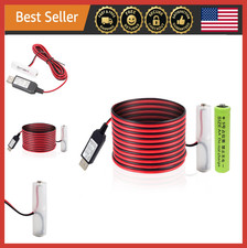 USB AA Battery Eliminator Kit 5V to 3V Converter, 78" Cable, Replace 2 AA