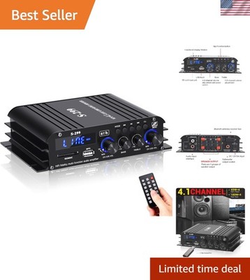 S299 Max 800W Bluetooth Home Audio Amplifier, RMS 40Wx4 4.1CH Bluetooth Power...