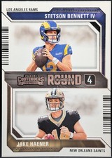 2023 Panini Contenders Round Numbers #20 Stetson Bennett IV,Jake Haener RC