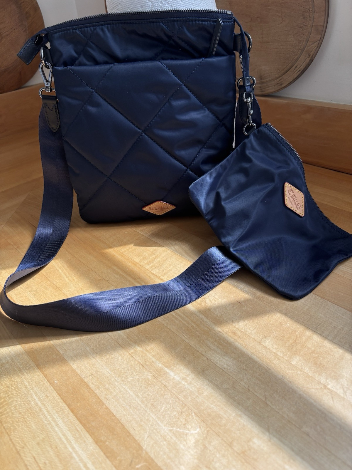 MZ Wallace Madison Quilted Convertible Crossbody Bag in Dawn