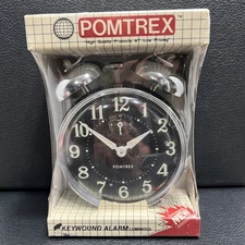 Vintage Pomtrex Twin Bell Alarm Clock- Luminous Glow Keywound Alarm Retro Clock