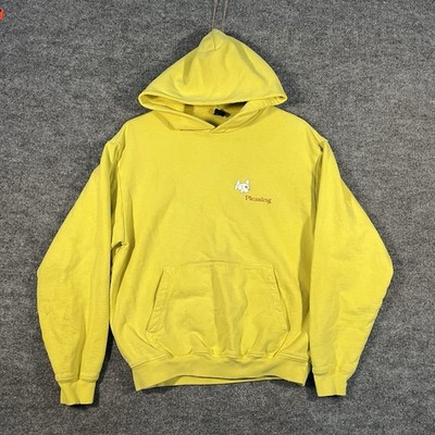 Harry Styles Pleasing Yellow Pullover Hoodie Sweat Shirt Adult Small Fish Logo