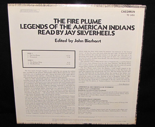 The Fire Plume Legends Of The American Indians read by Jay Silverheels: Sealed - Foto 2 di 5