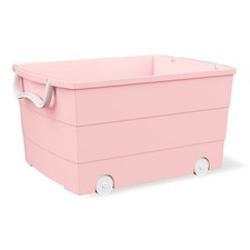 Stackable Rolling Toy Storage Basket in Pink