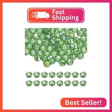 PATIKIL 10mm Round Crystal Beads, 100 Pcs Glass Faceted Ball Beads Loose Spacer