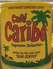 2 Pack - Cafe Caribe Latin ,Ground 100  Dark Roast Espresso Coffee - 36 oz
