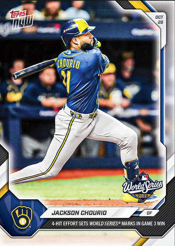 2026 Topps Now 821 Jackson Chourio