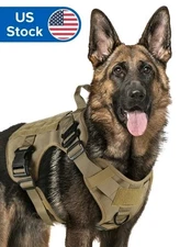 LARGE No-pull Tactical Dog Harness Military Training Vest Handle