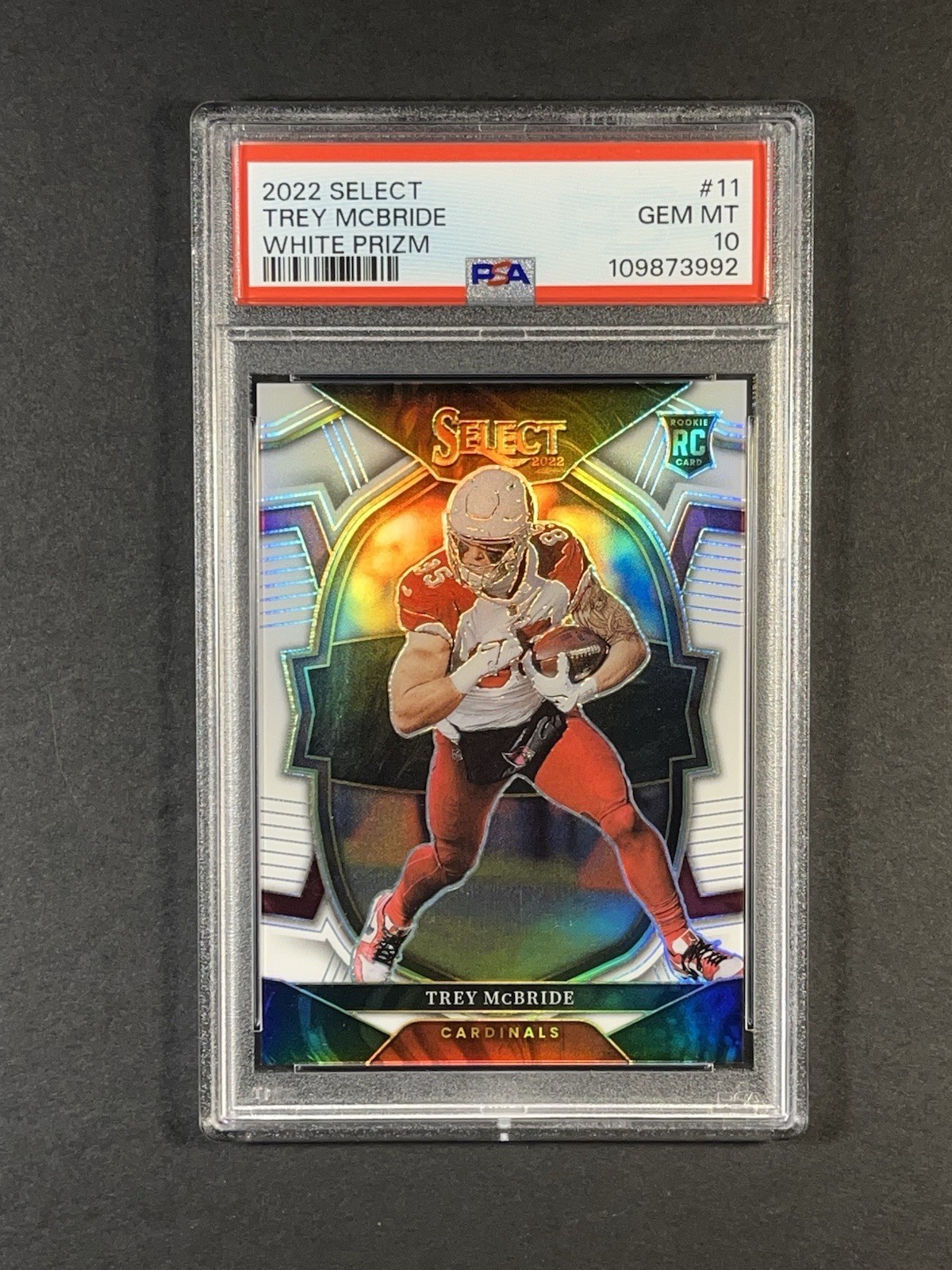 2022 Panini Select - Concourse Trey McBride #11 White Prizm /35 (RC) Rookie