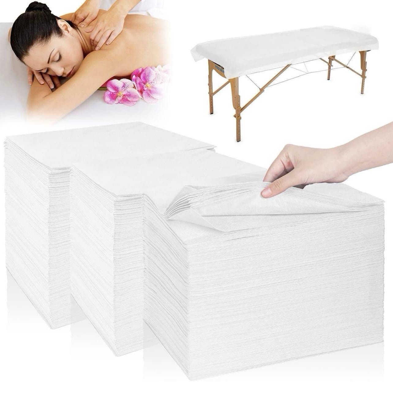 Disposable Bed Sheets 20Pcs 31" X 71" Massage Table Sheets Non Woven Fabric SP