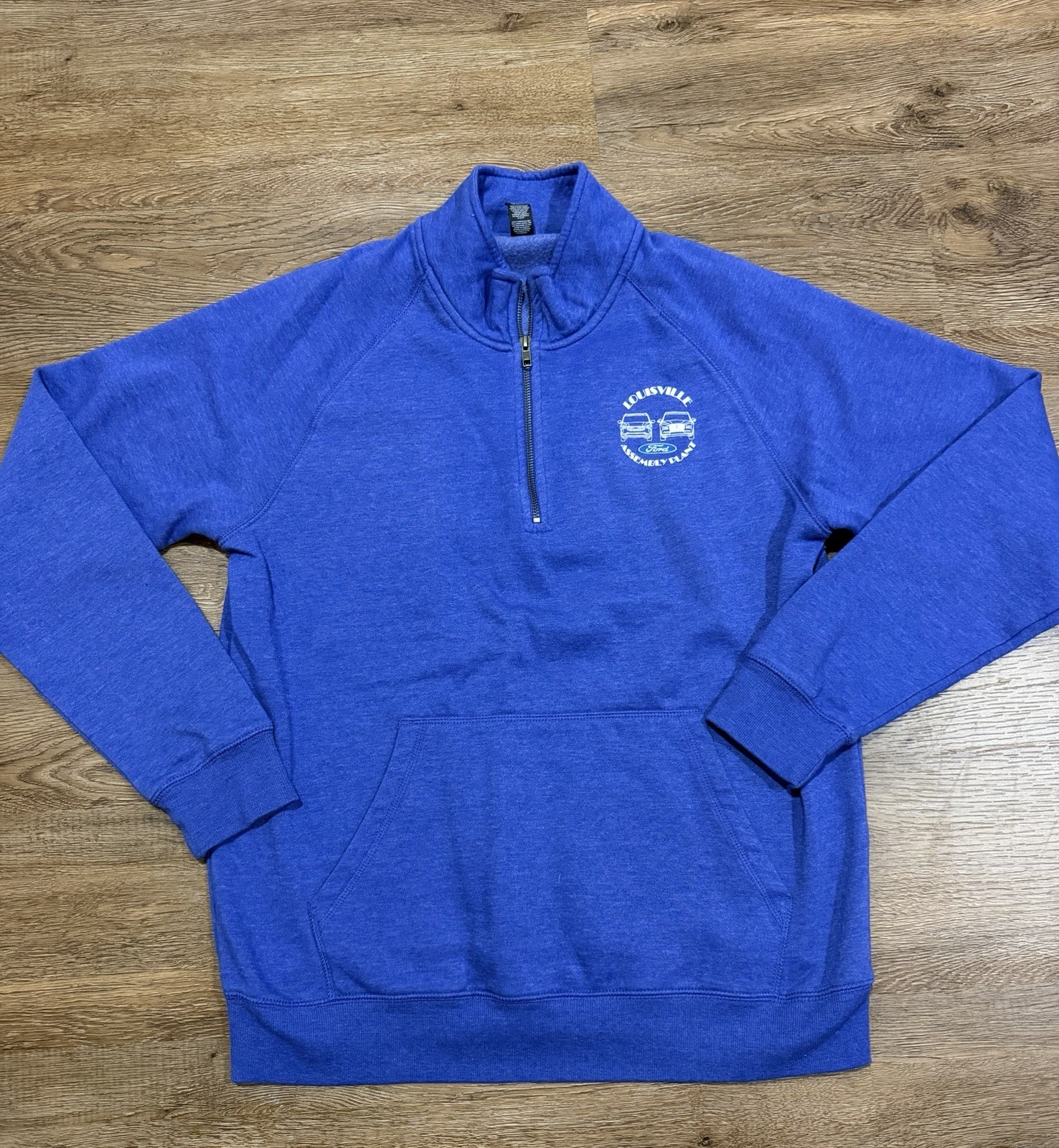 Ford Motor Louisville Assembly Plant Blue Quarter-Zip Sweatshirt - Men’s Medium