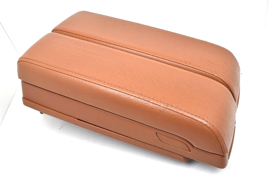 Infiniti FX45 2003-2005 consola central cuero marrón reposabrazos tapa de almacenamiento OEM Foto 3 de 4