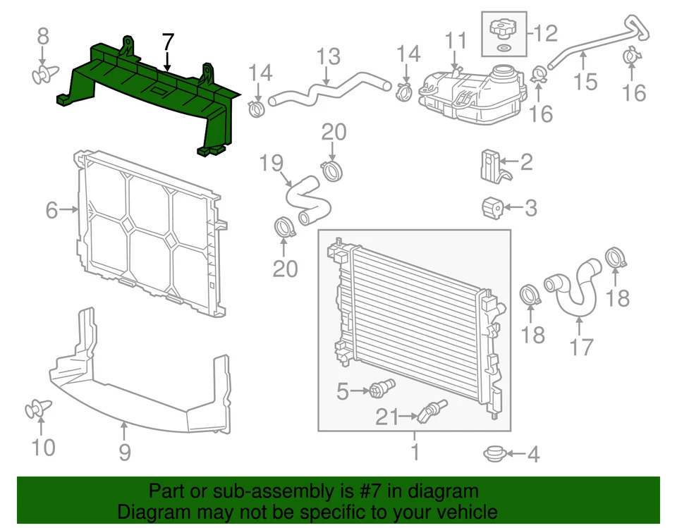 Genuine GM Upper Radiator Air Baffle 95961448 - Imagem 3 de 3