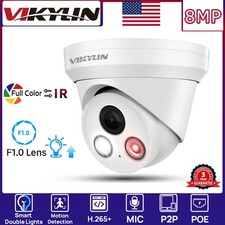 NEW Vikylin Turret Dual light Color IR Ultra HD 8MP 4K POE CAMERA MIC F1.0 Onvif