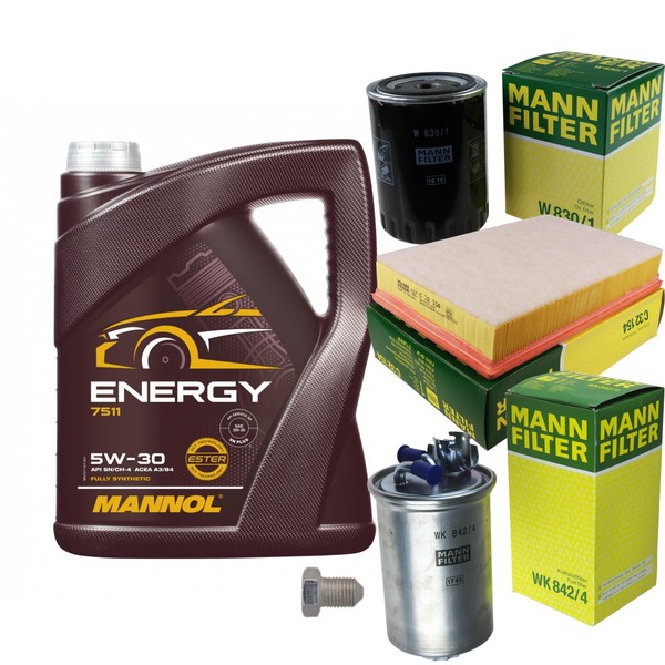 Mann Inspektionspaket Filterset 5L Mannol Energy 5W-30 FüR VW Sharan 1.9 TDI-image