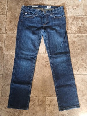 AG Adriano Goldschmied Jeans The Stevie Slim Straight Dark Wash Womens Sz 26R