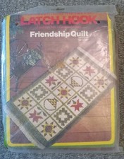 Latch Hook-Friendship Quilt Kit-Vintage-Columbia-Minerva-1975-SEALED