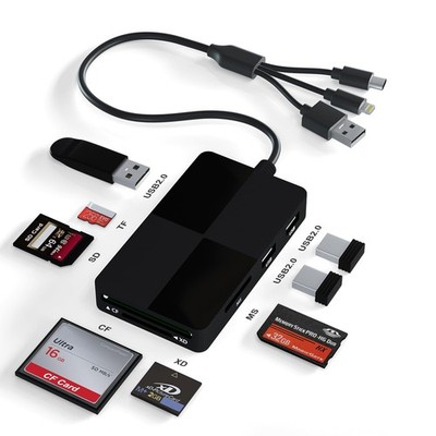 Memory Stick Pro Duo Adapter Reader - 8 in 1 SD/TF/MS/CF/XD Kartenleser mit 3