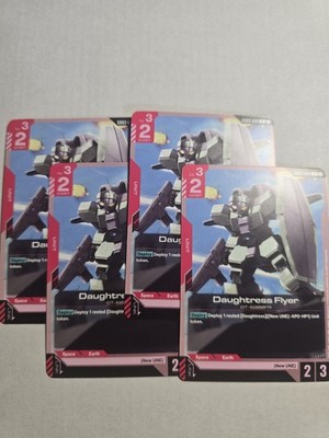 Daughtress Flyer Gundam TCG GD03-044 x4 Common Steel Requiem playset