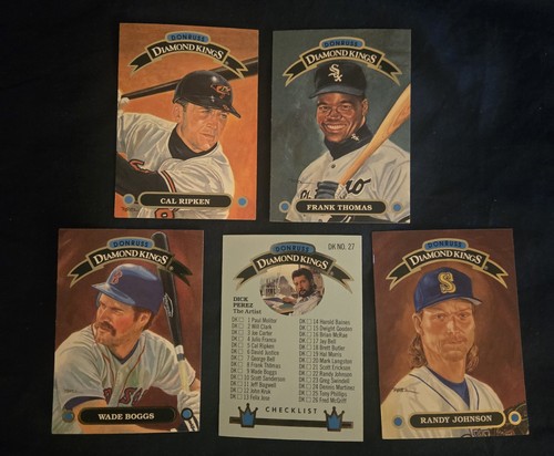 1992 Donruss Diamond Kings Komplettsatz #1-27 inklusive Checkliste