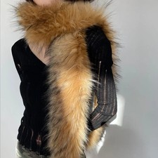 Faux Fur Scarf Winter Warm Thick Long Neck Wrap Womens Dress Shawl Cape