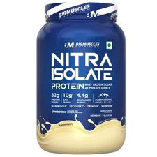 Bigmuscles Nitra Isolate 1Kg, 32g Protein, Malai Kulfi, Fast Absorption