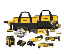 DeWALT DCK940D2 20V LiIon Drill Impact Circular Saw Grinder 9 Tools Yellow/Black