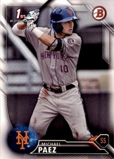 2016 BowmanBaseball Michael Paez . New York Mets #BD-115