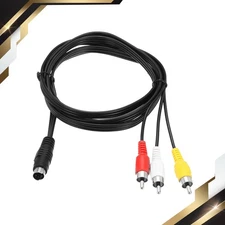 S Video Cable 5ft 4 Pin S-Video Male to 3 RCA Male Composite Adapter Converter