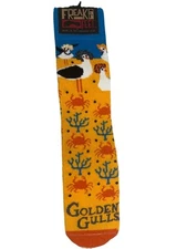 Freaker Feet Golden Gulls Socks New Men's Size 4-13 Women's 6-14 Unisex