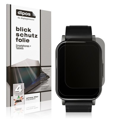 Schutzfolie für Haylou LS02 watch mit Sichtschutz Blickschutz Folie