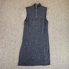 Philosophy Sweater Dress Womens Medium 1/4 Zip Sleeveless Cowl Neck NEW