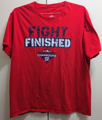 MLB Washington Nationals Fight Finished World Series 2019 Red T-shirt Mens XL