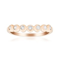 Tansanischer Zirkon Rose Vergoldet Silber Ring