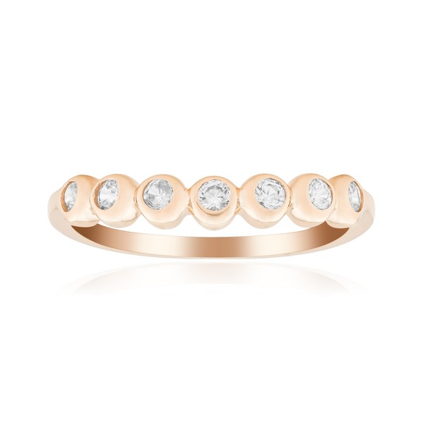 Tansanischer Zirkon Rose Vergoldet Silber Ring-image