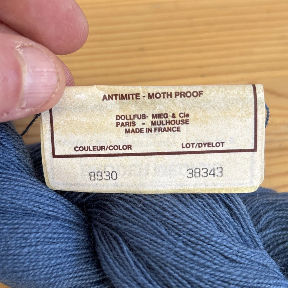 3 HKS VINTAGE DMC BRODER MEDICIS VIRGIN WOOL THREADS: 8930  Antique Blue Lot - Image 3 of 4