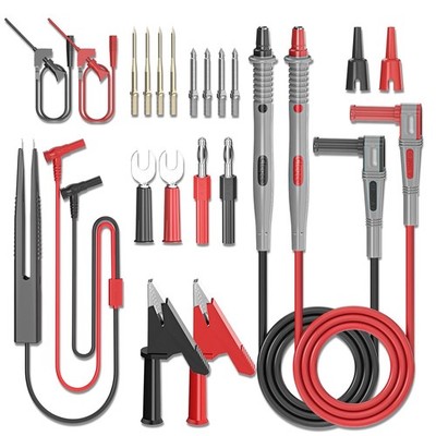 Multimeter Testkabel Set 21 Stück Krokodilklemmen SMD IC Testhaken Prüfp