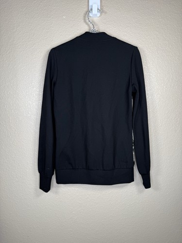 Selen Pailletten Camouflage Bomberjacke Gr. 1 Reißverschluss vorne schwarz grün Statement Mantel - Bild 2 von 5