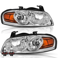 For 2004 2005 2006 Nissan Sentra Chrome Headlights Amber Corner Lamps Lr Wbulb For 2004 2005 2006 Nissan Sentra Chrome Headlights Amber Corner Lamps Lr Wbulb