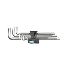WERA 3950PKL/9 EDELSTAHL KUGELKOPF-SECHSKANTSCHL&Uuml;SSEL-SATZ