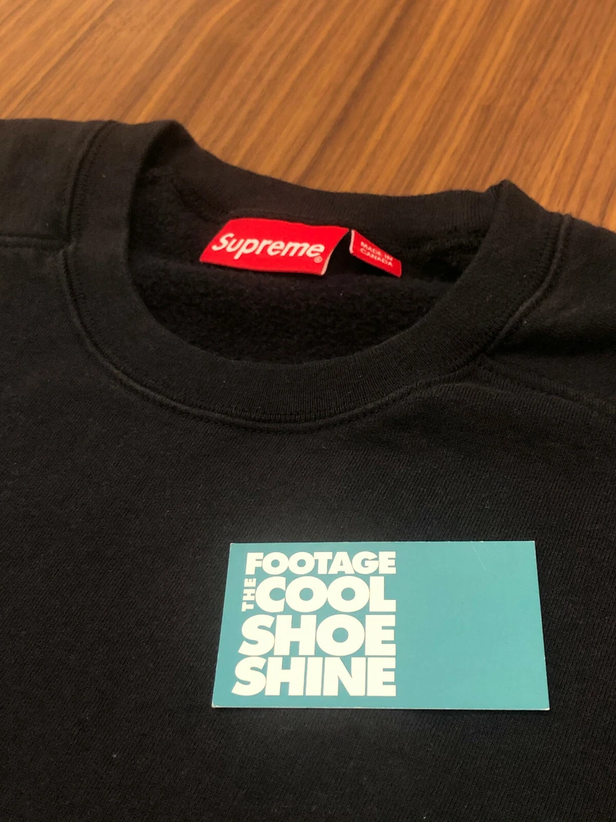 2019 SS19 SUPREME FORMULA CREWNECK SWEATSHIRT ARM BOX LOGO BLACK