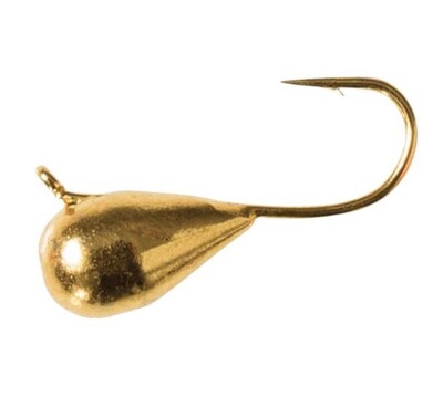 Clam Drop Jig 1/64 oz - Gold - Tungsten Ice Fishing Jig