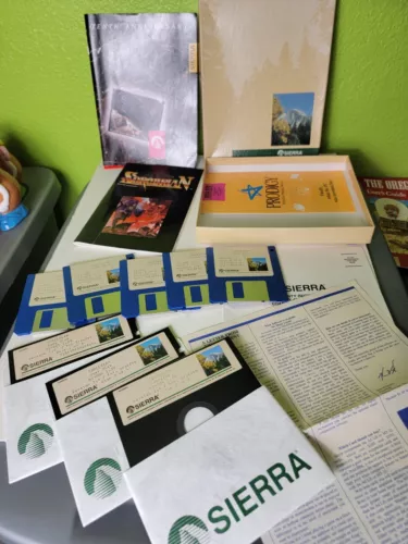 Sorcerian MS DOS Sierra 1990 Vintage Big Box 3.5 5.25 Disk RPG Complete PC Rare