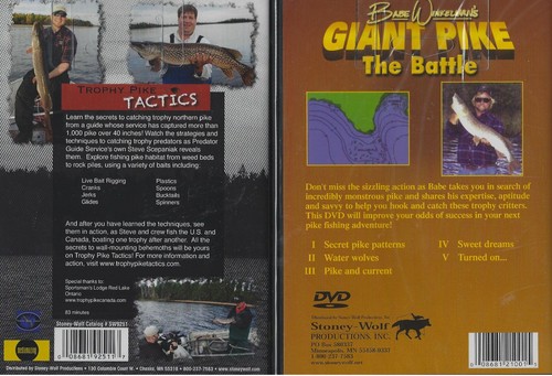 Pike Fishing • Giant Pike The Battle • Trophy Pike Tactics • 2 DVD Lot • NEW - Picture 2 of 2